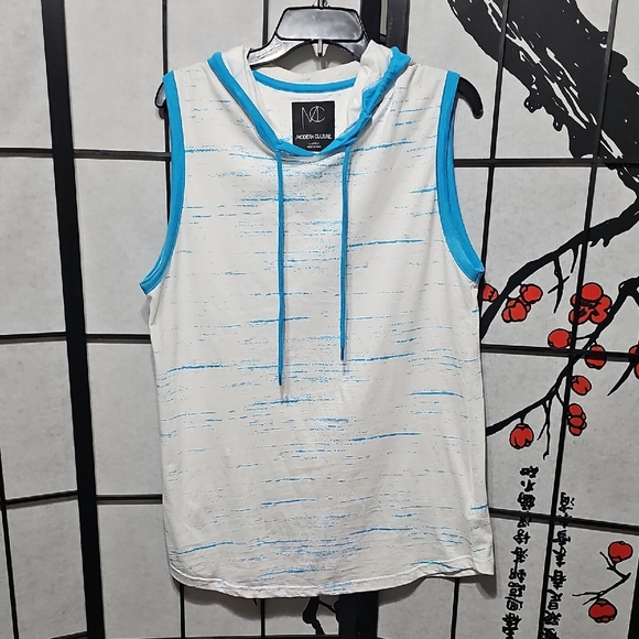 Modern Culture‎ Sleeveless Graphic Hoodie Size Large - Picture 1 of 6